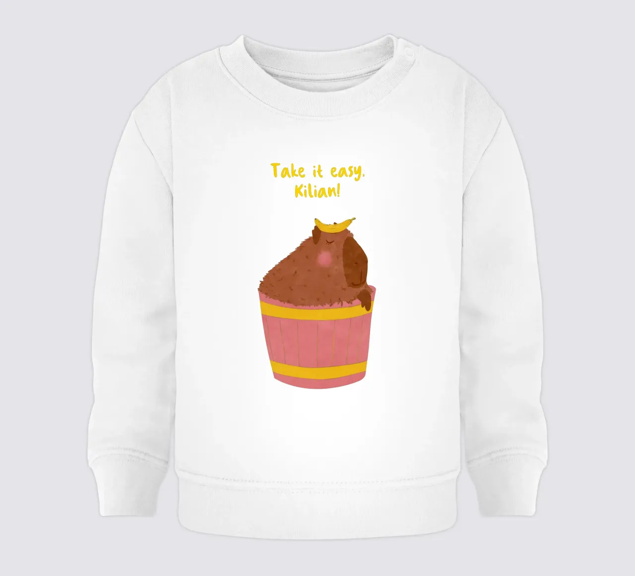 Design personalizzabile "Capybara felpa neonato da Illustration Raissa Oltmanns