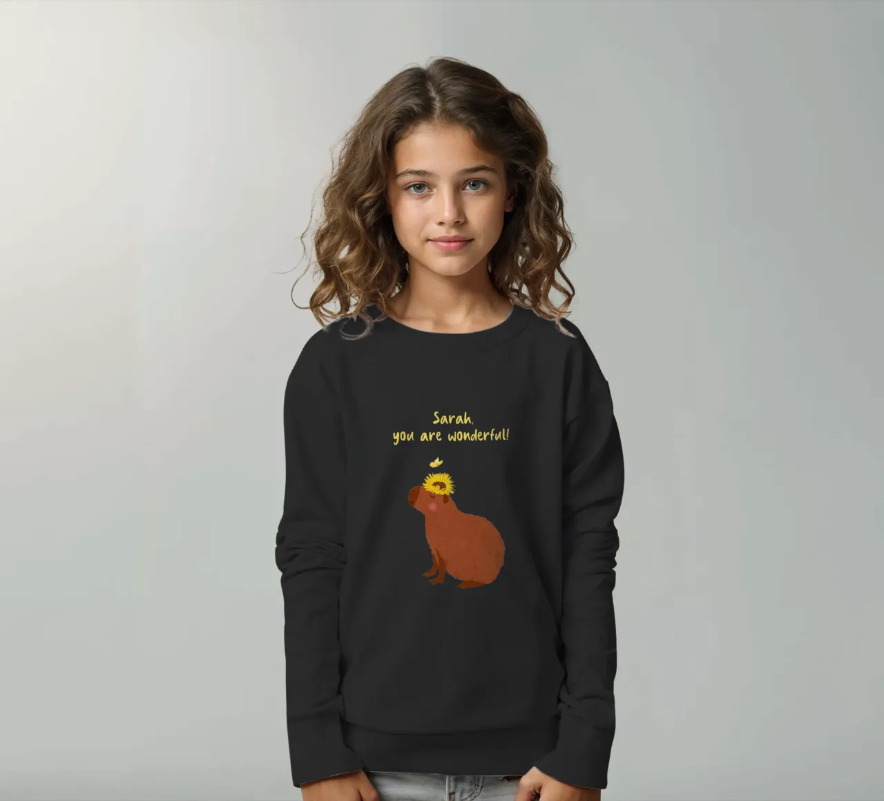 Design personalizzabile "Capybara felpa bambino da Illustration Raissa Oltmanns