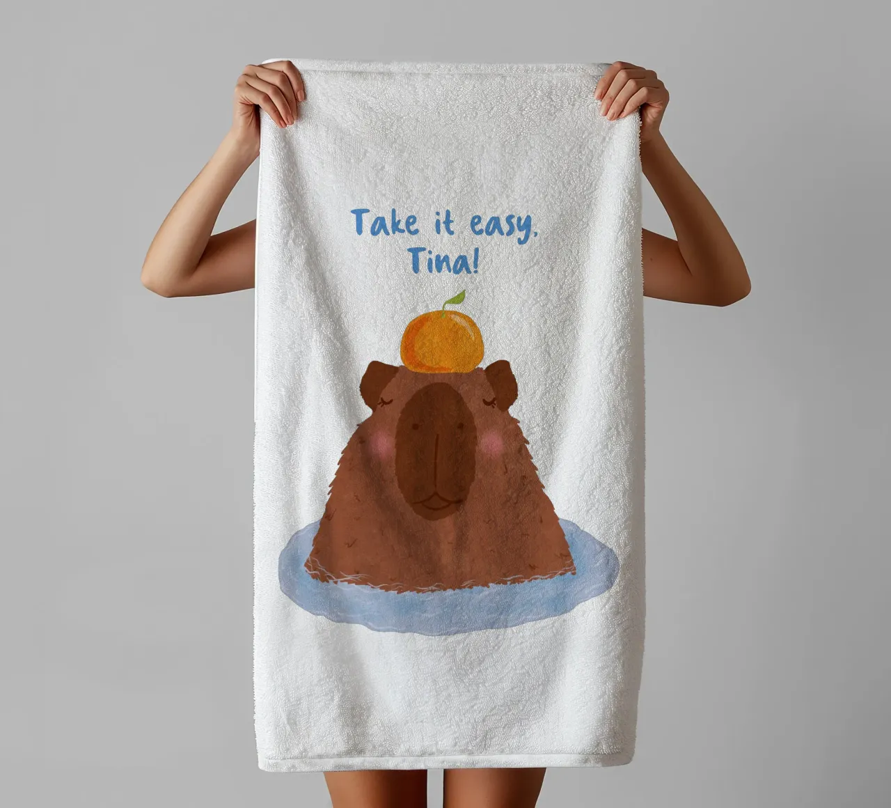 Design personalizzabile "Capybara asciugamano da bagno da Illustration Raissa Oltmanns