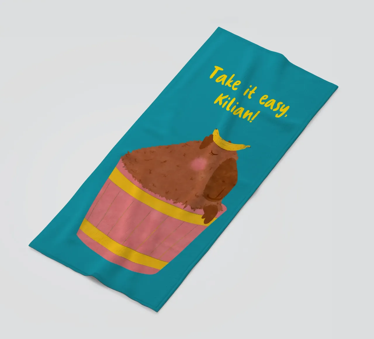 Design personalizzabile "Capybara telo mare da Illustration Raissa Oltmanns