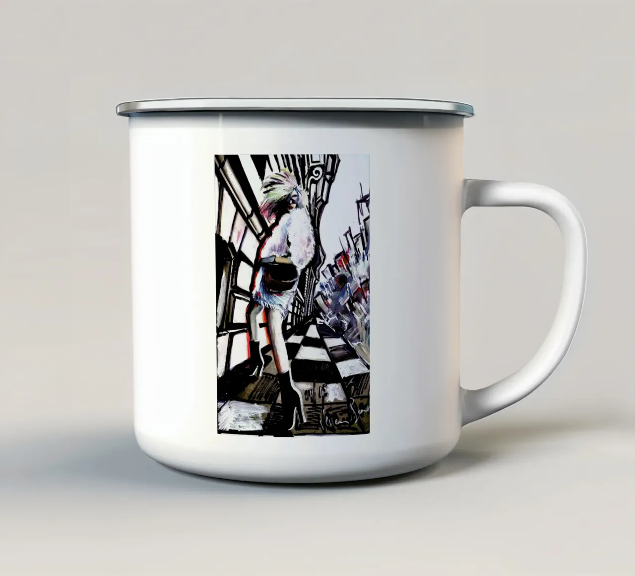 Movement tazza in smalto da Verena Bonath | 21st aesthetics