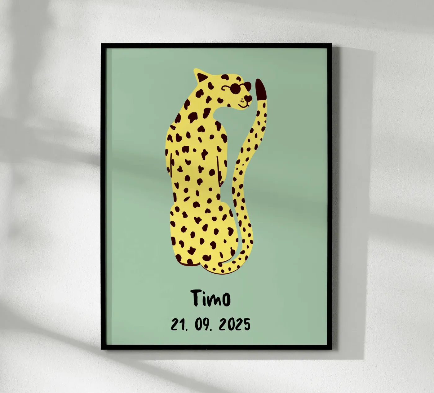 Personalisable leopard poster by Illustration Raissa Oltmanns