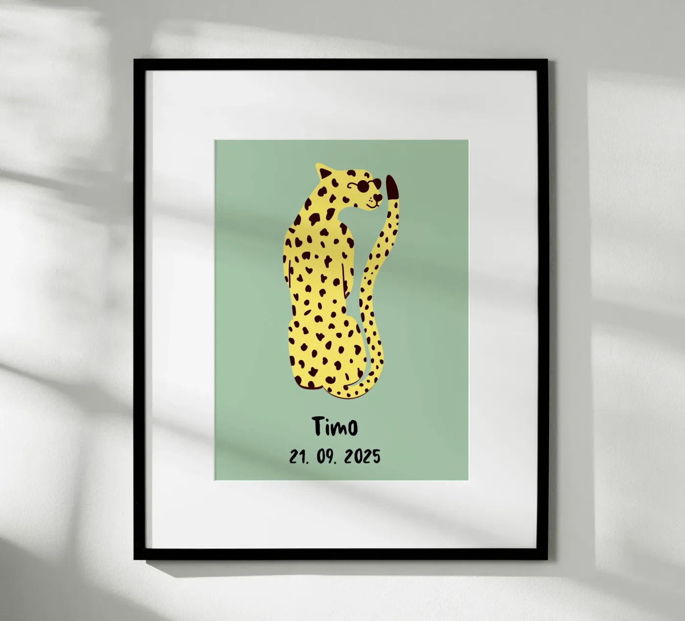 Personalisable leopard poster by Illustration Raissa Oltmanns