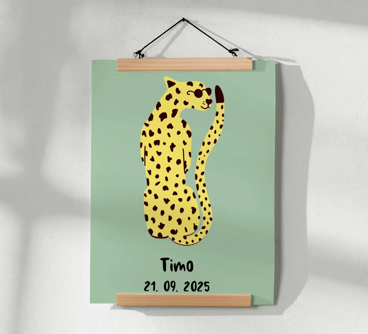 Personalisable leopard poster by Illustration Raissa Oltmanns