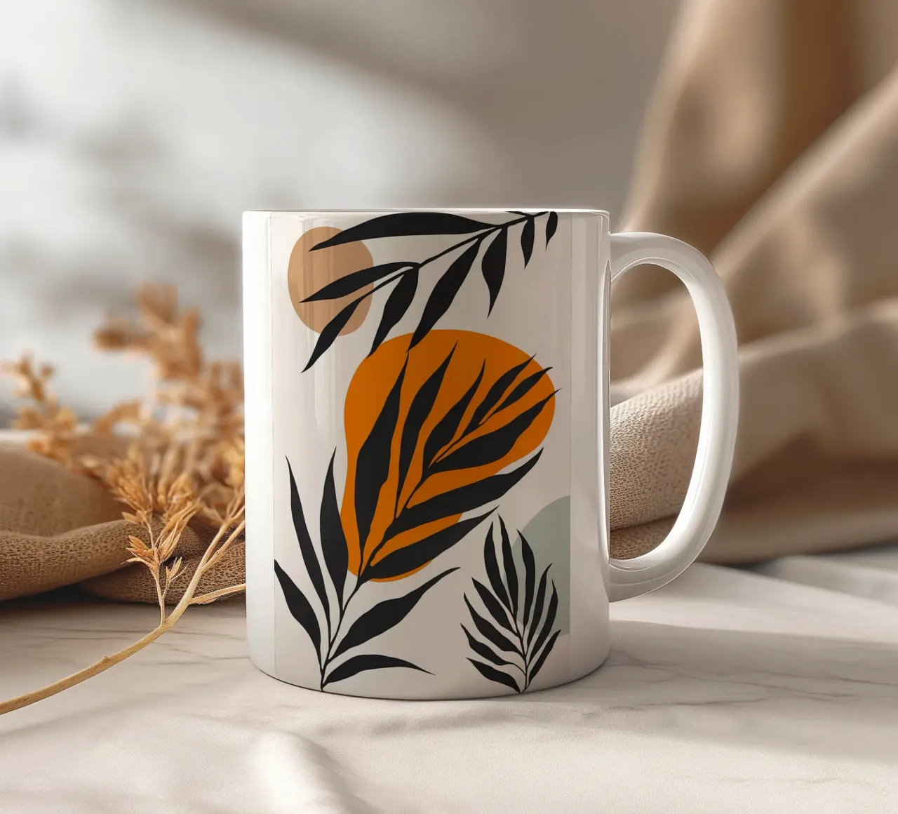 Floreale minimalista tazza in ceramica da Locquinn Fuller