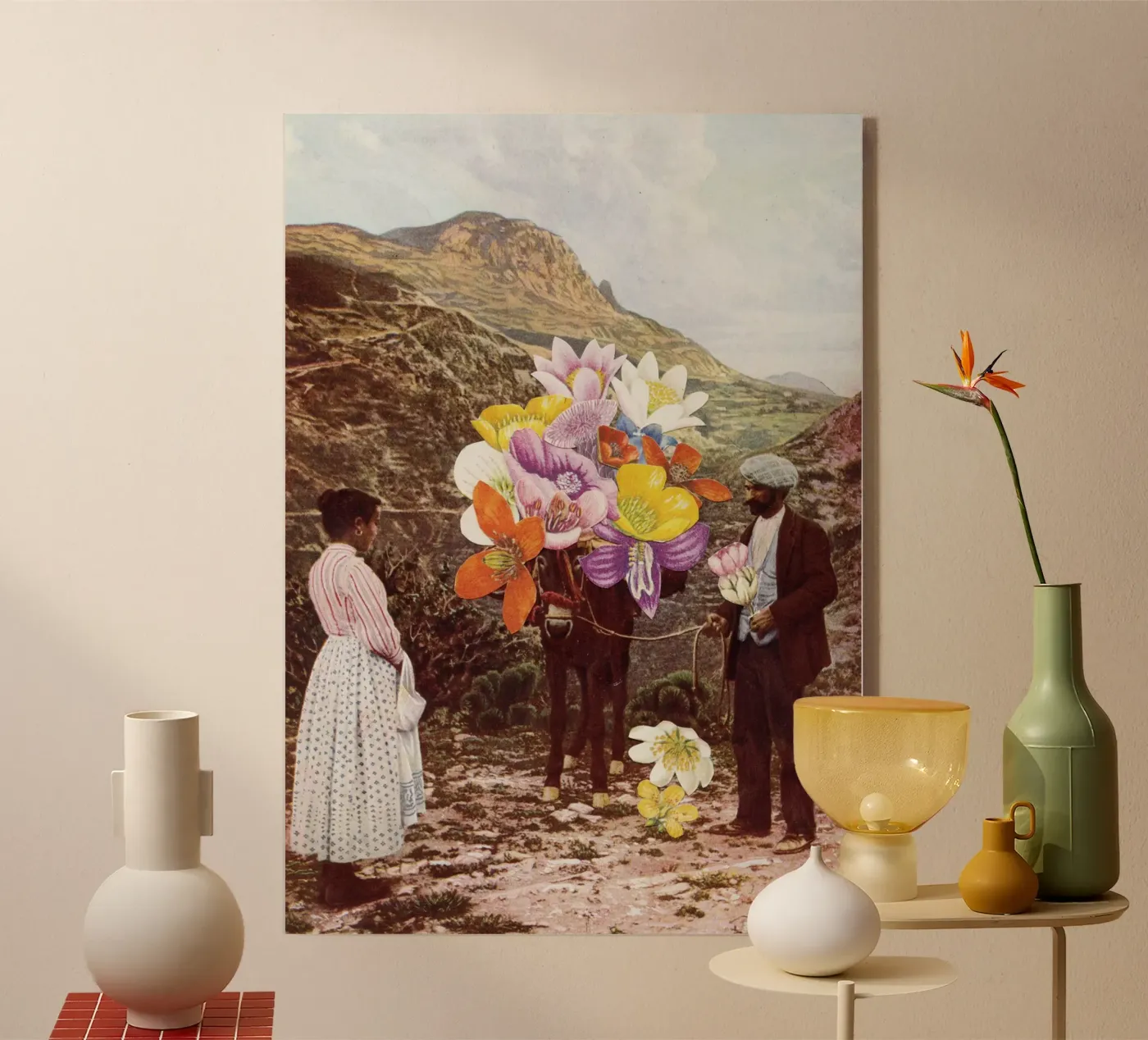 The Suitor acryl van Cassia Beck Collage