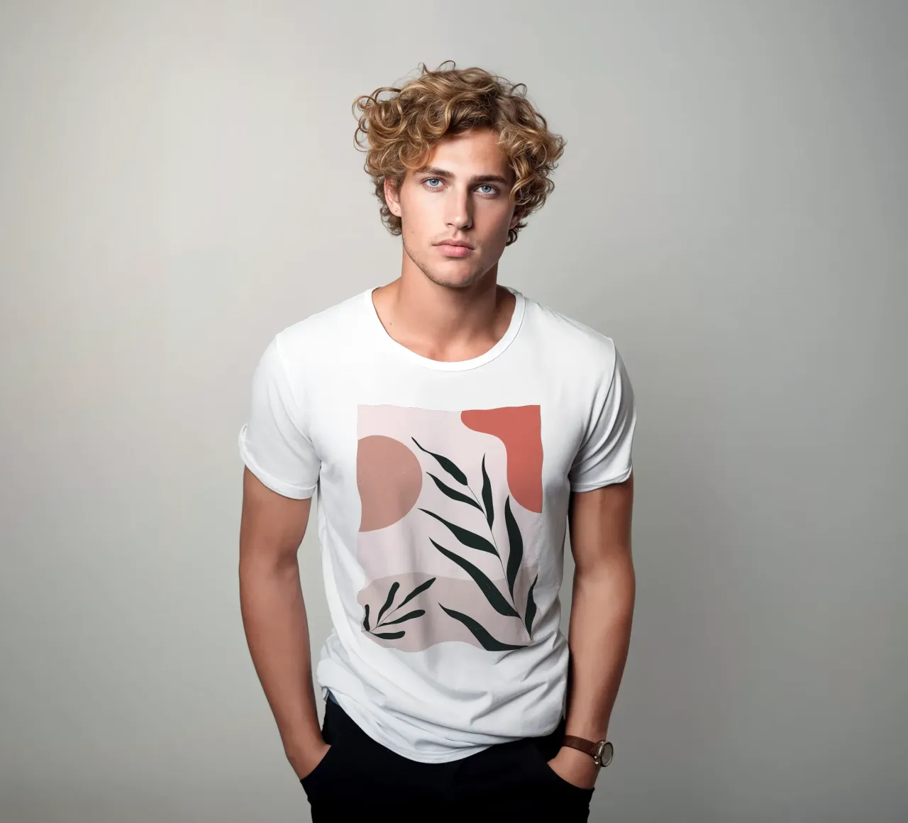 Abstract Minimal Boho t-shirt van Locquinn Fuller