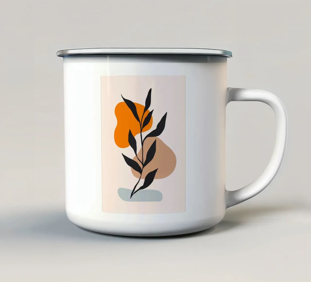 Floreale minimalista tazza in smalto da Locquinn Fuller
