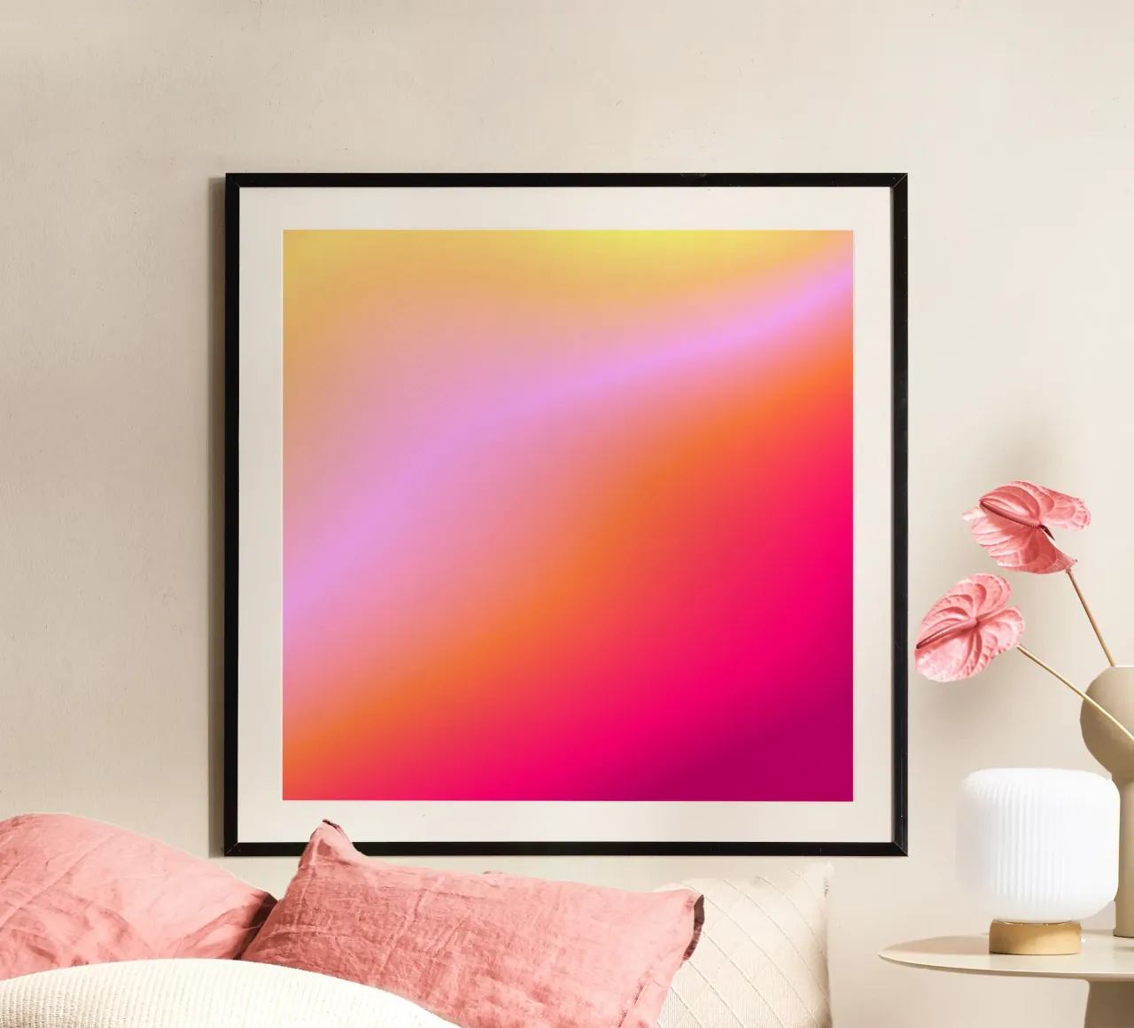 GODDESS LAKSHMI 💛 poster met aluminium frame van ÂME LIBRE STUDIO 2.0