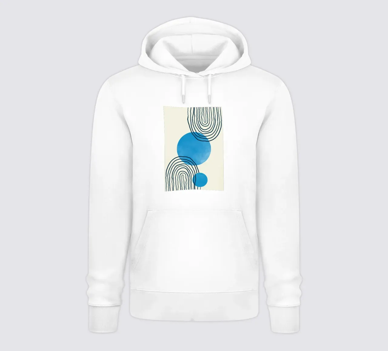 Line art geometriche felpa con cappuccio da helloworld