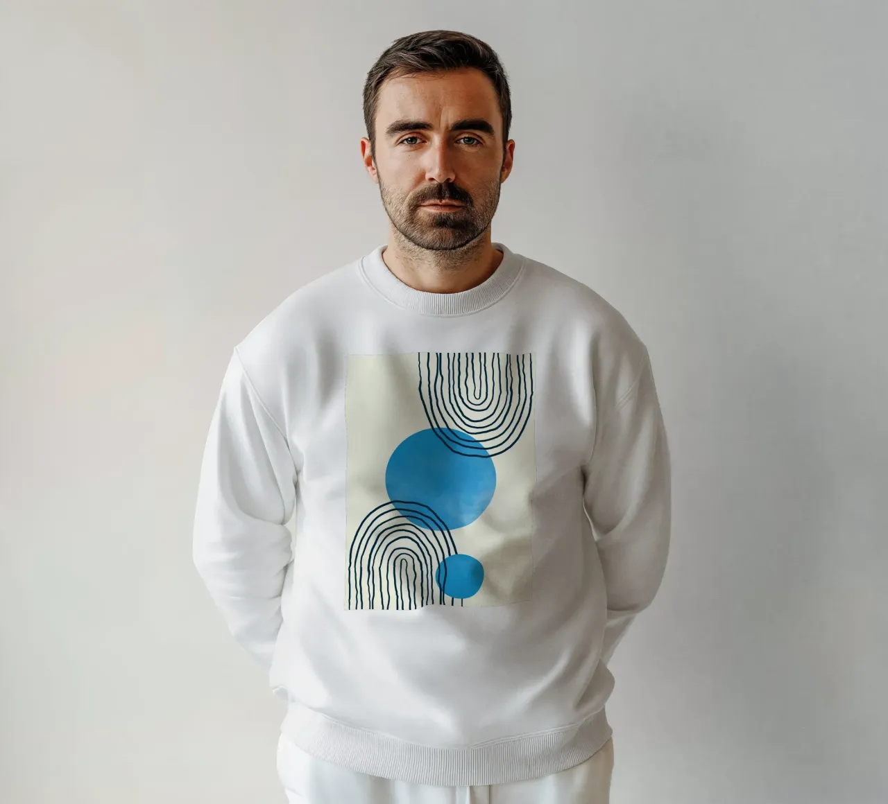 Line art geometriche felpa da helloworld