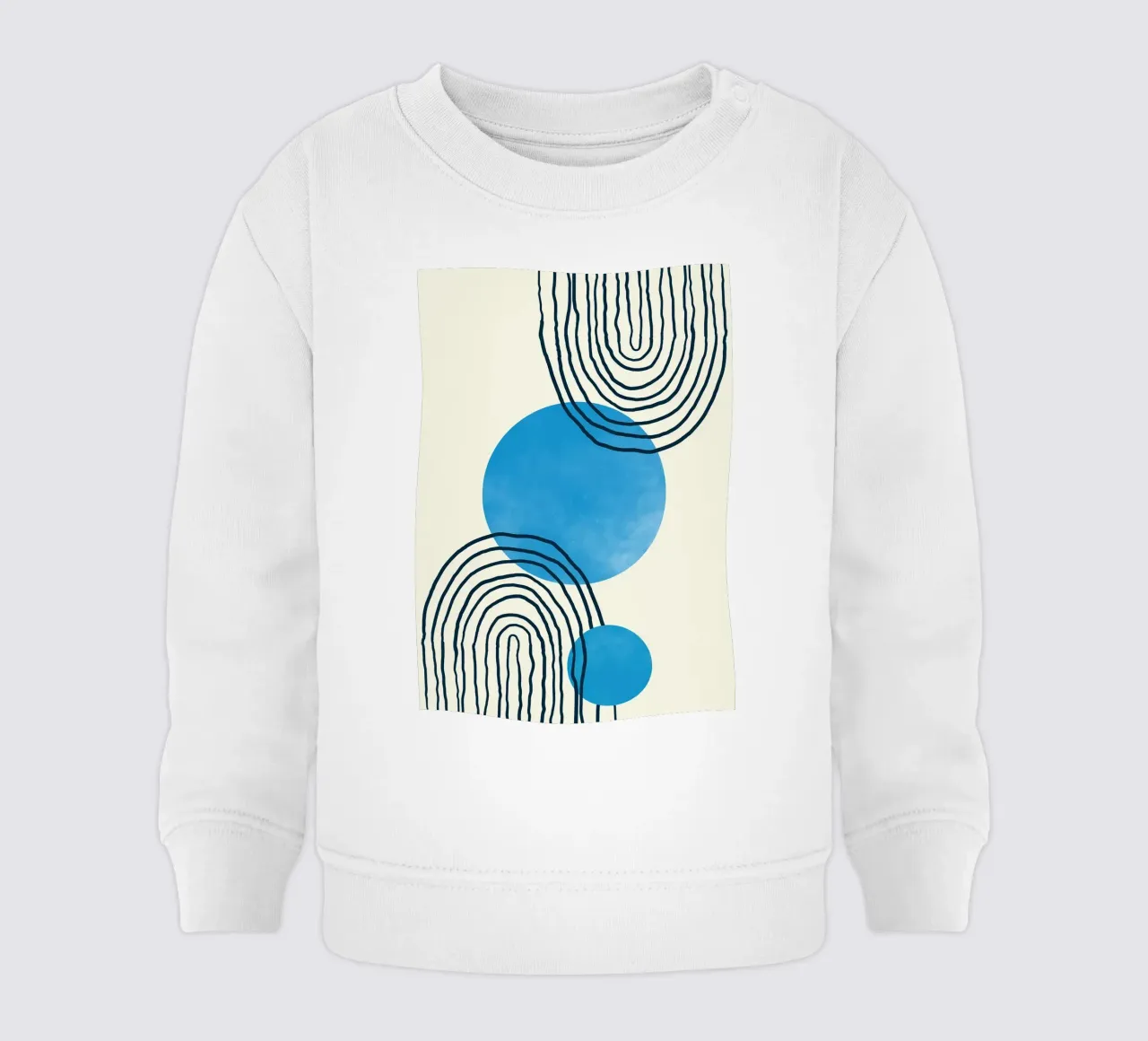Line art geometriche felpa neonato da helloworld