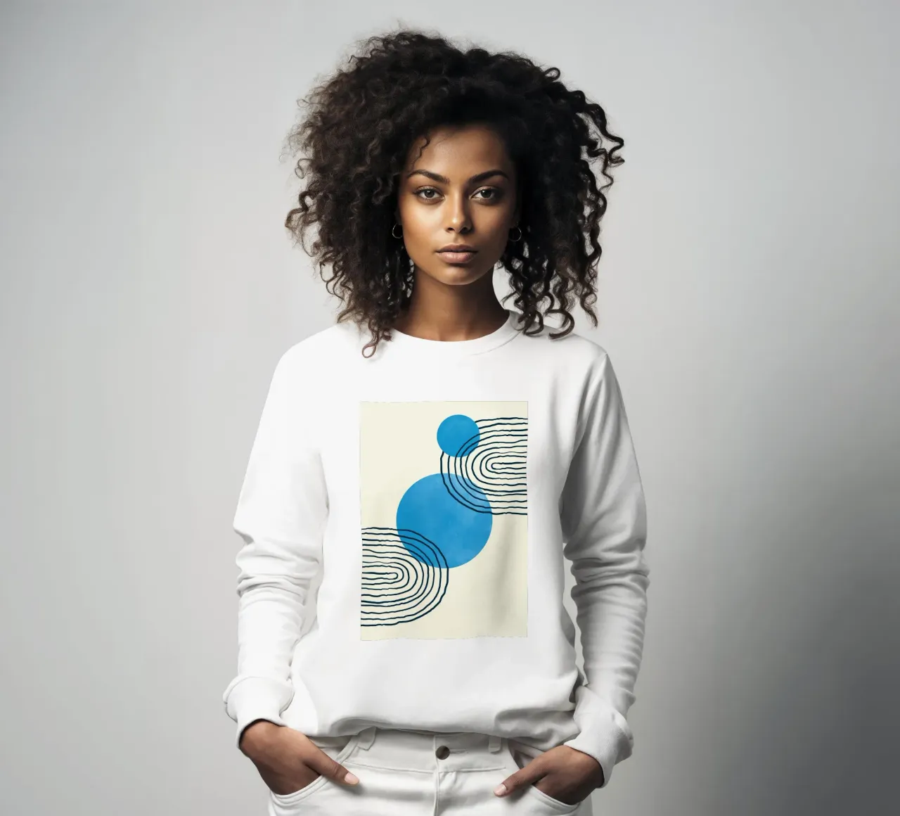 Line art geometriche felpa da helloworld