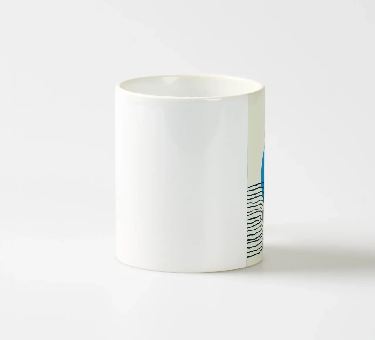 Line art geometriche tazza in ceramica da helloworld