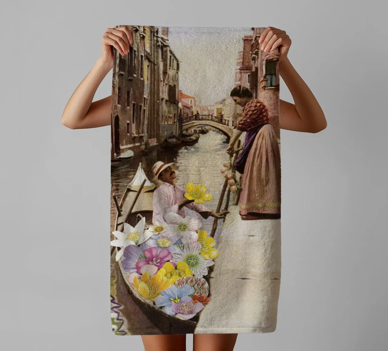 Il corteggiatore II asciugamano da bagno da Cassia Beck Collage