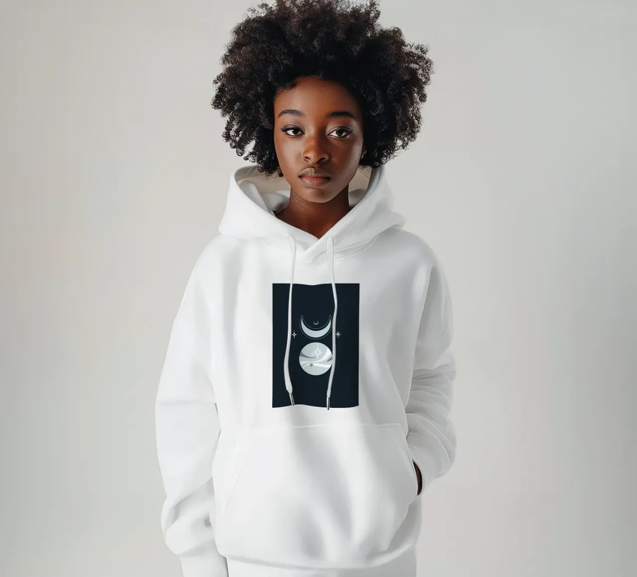 Design scandinavo felpa con cappuccio da helloworld