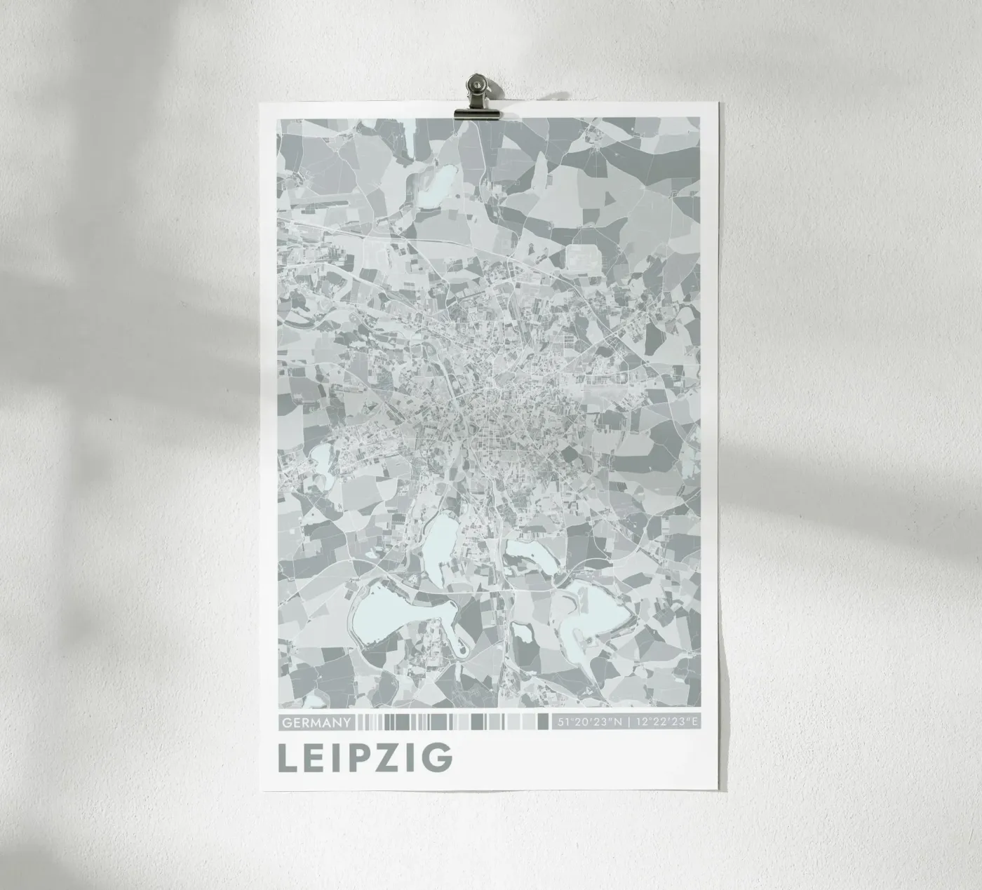 City Poster Leipzig poster van CityMapPoster