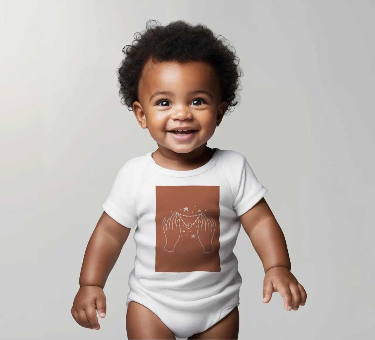 Design scandinavo body neonato maniche corte da helloworld
