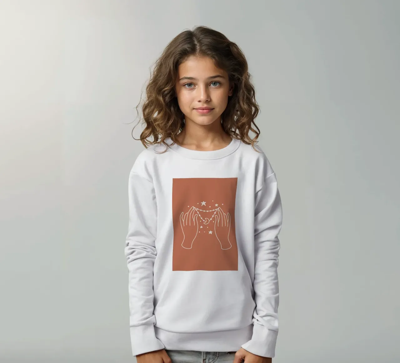 Design scandinavo felpa bambino da helloworld