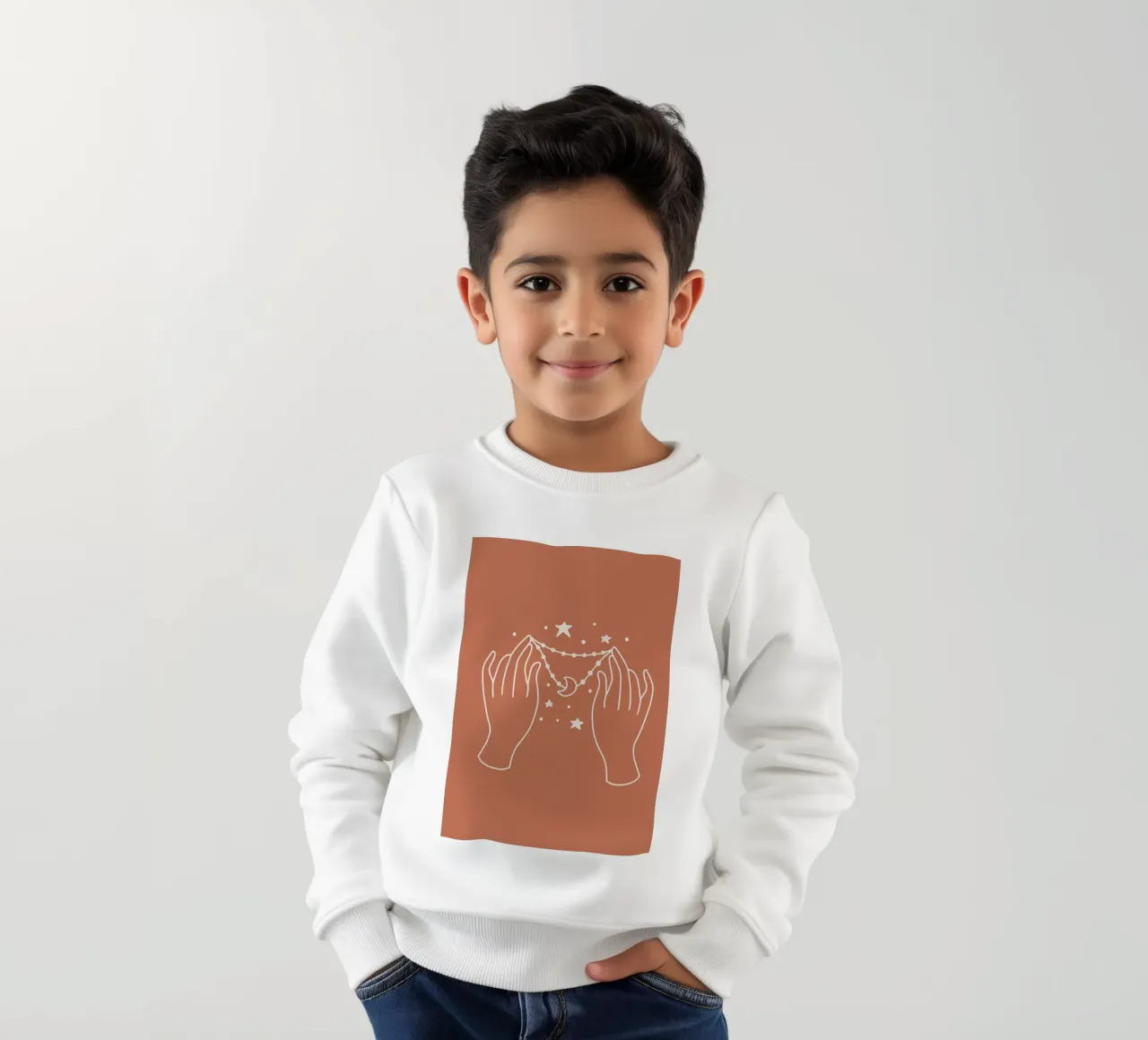 Design scandinavo felpa bambino da helloworld