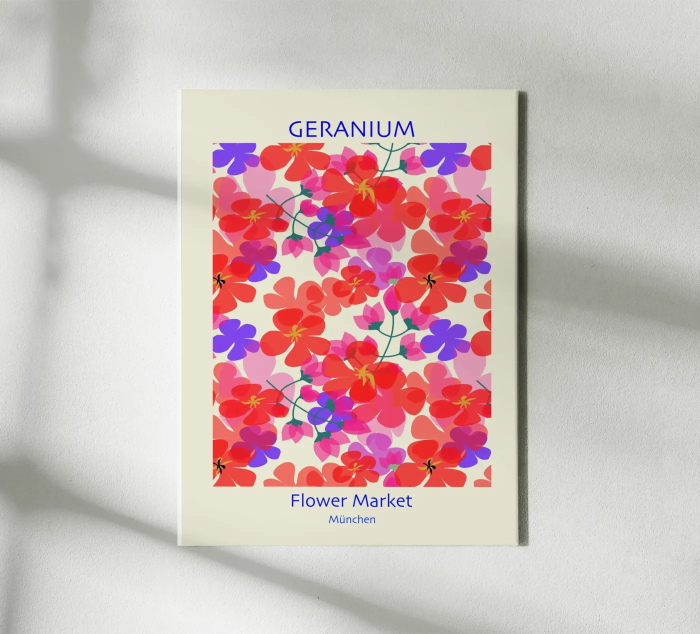Geranium canvas by MirimoDesign
