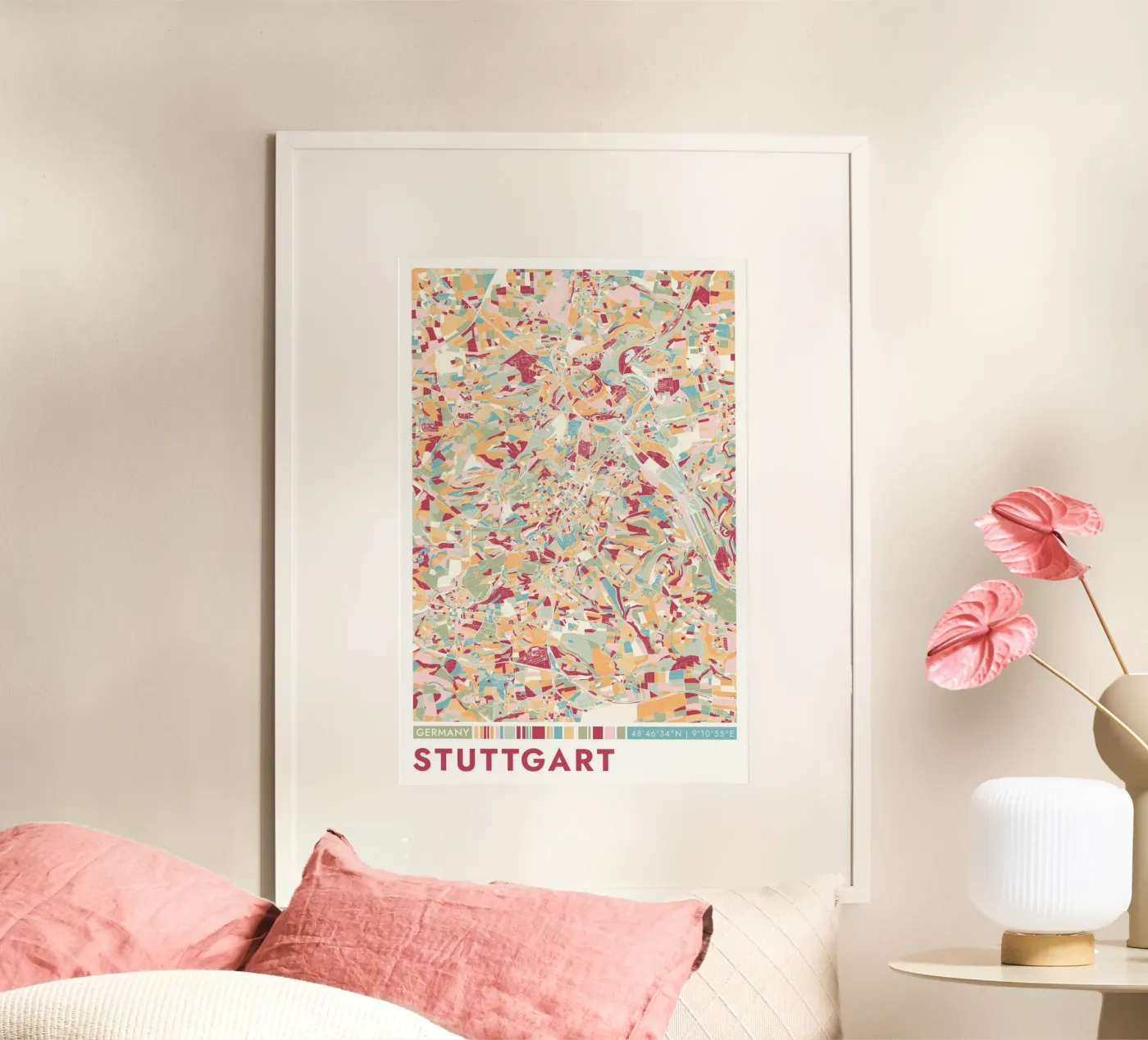 Stad Stuttgart poster van CityMapPoster