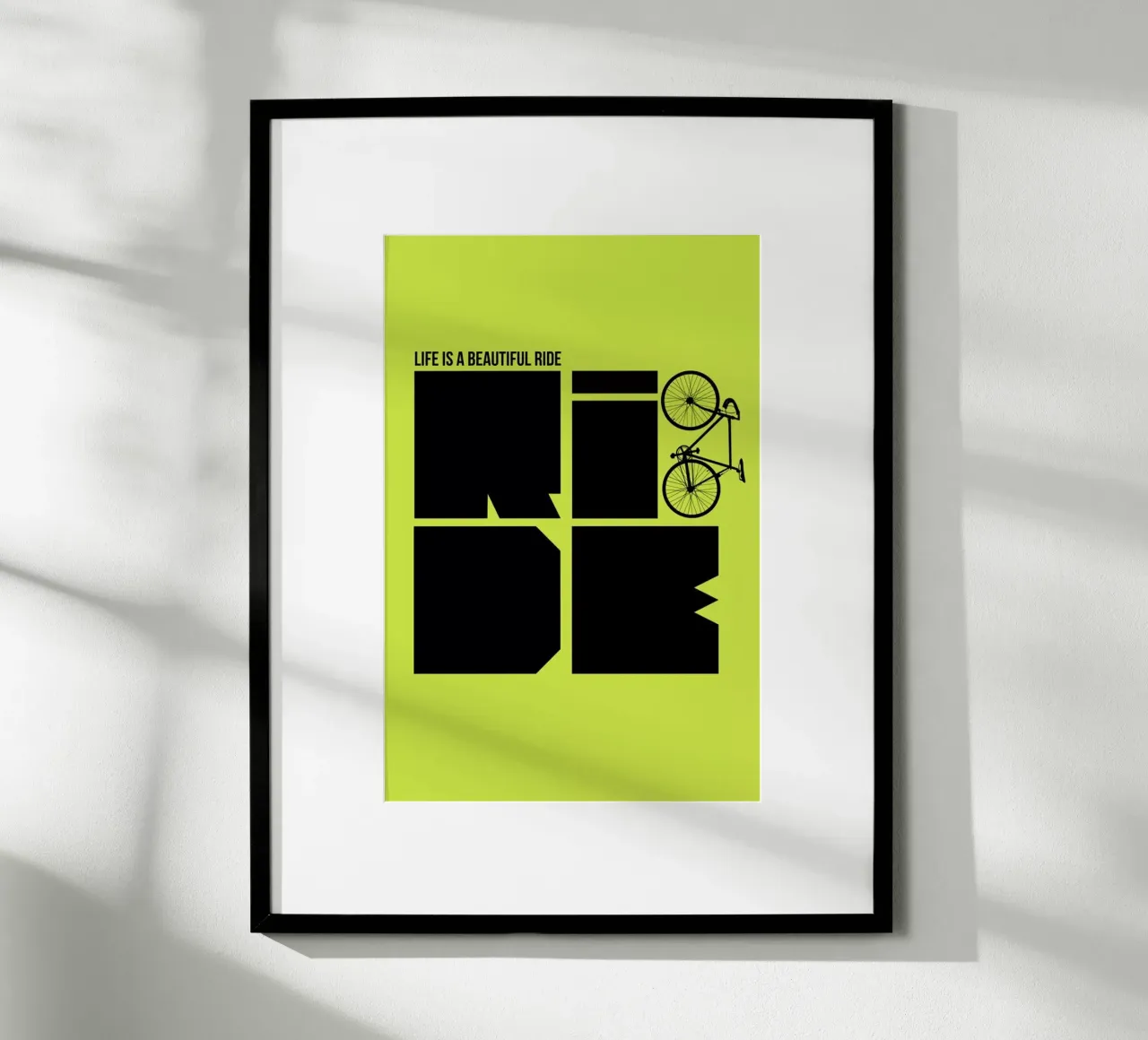 Life is a Ride Poster poster con telaio in plastica da Naxart