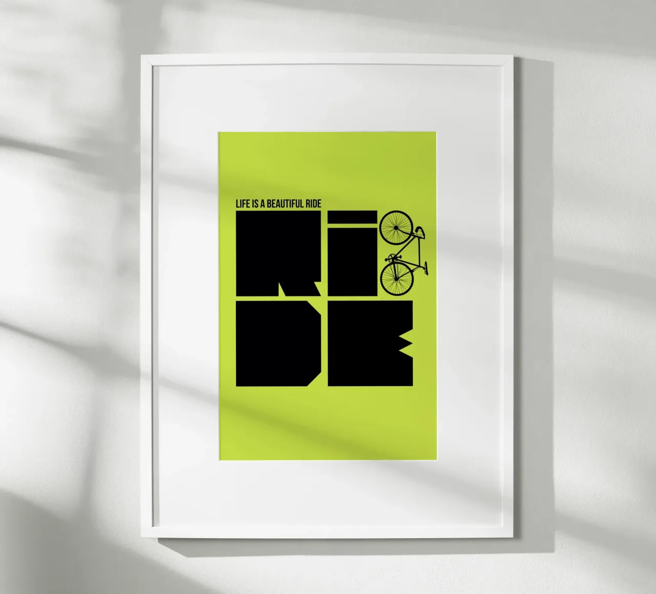 Life is a Ride Poster poster con telaio in plastica da Naxart