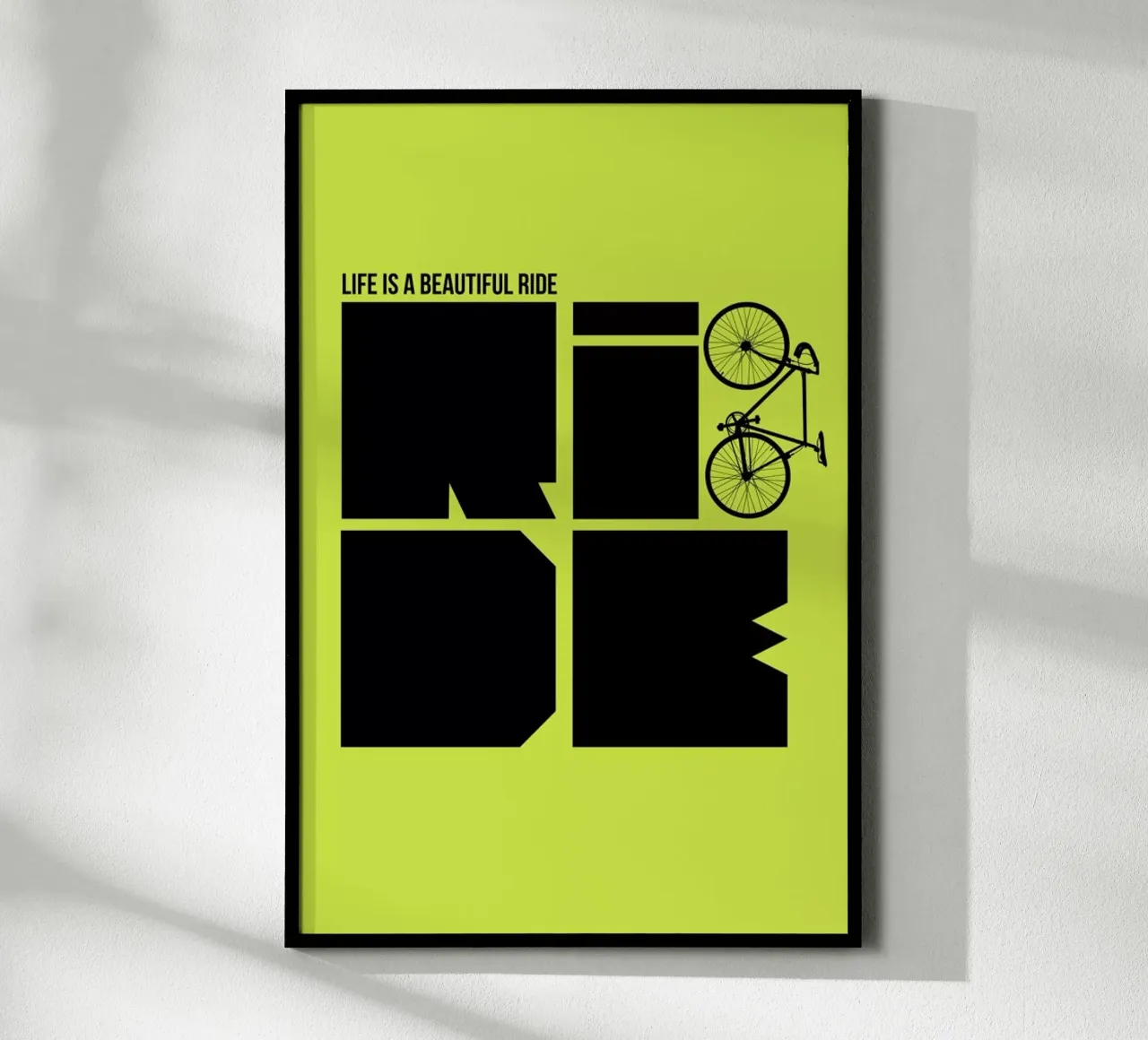 Life is a Ride Poster poster con telaio in plastica da Naxart