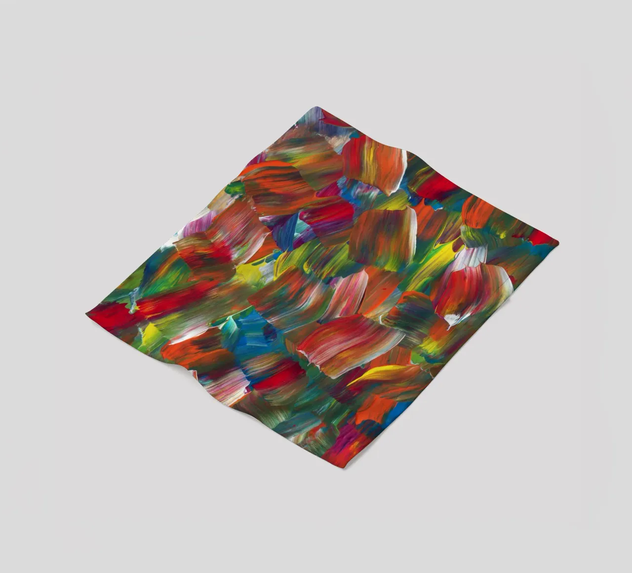 Abstracte regenboog acryl fleecedeken van KP Design