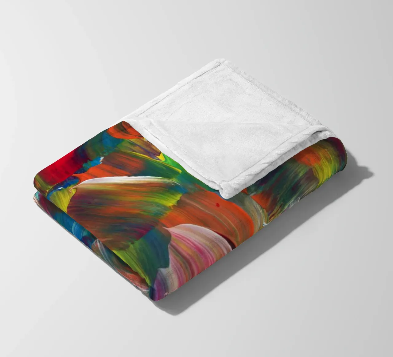 Abstracte regenboog acryl fleecedeken van KP Design