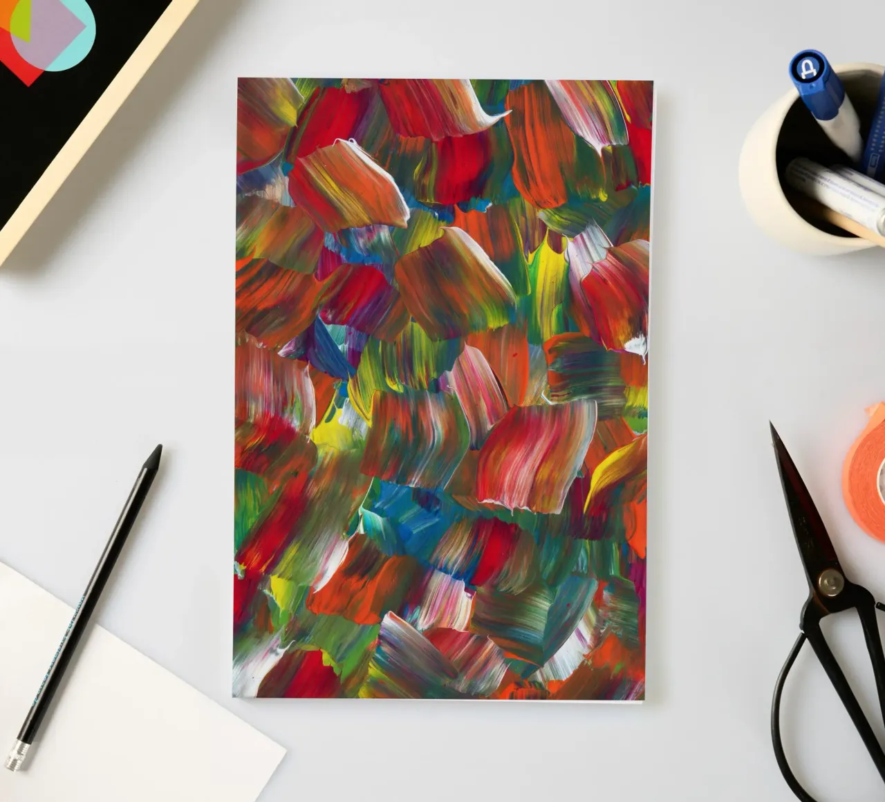 Abstrakter Regenbogen Acryl Notizbuch von KP Design