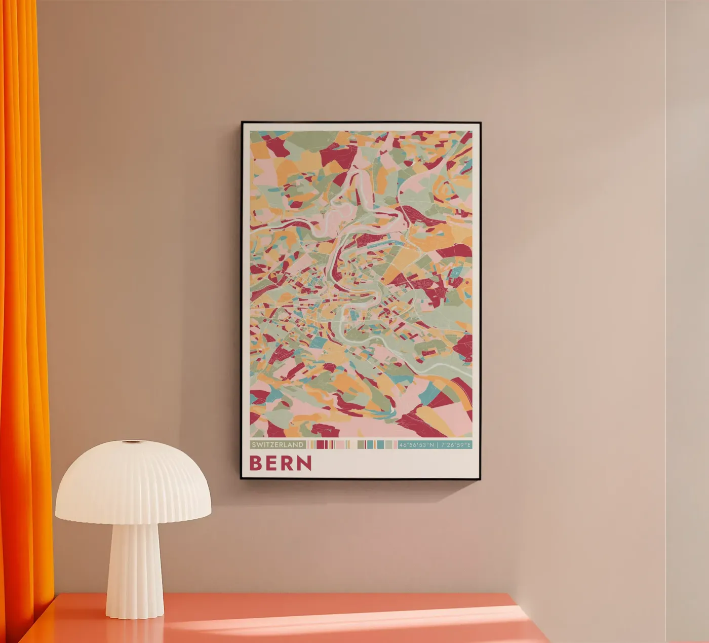 Città Berna plexiglass da CityMapPoster