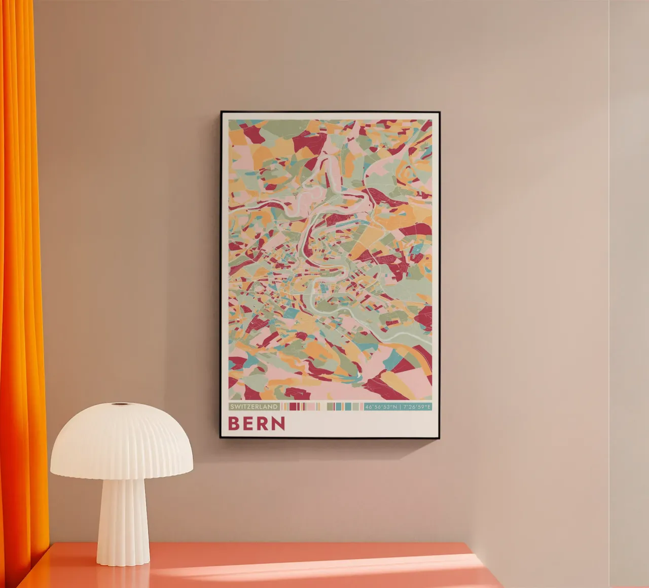 Città Berna plexiglass da CityMapPoster