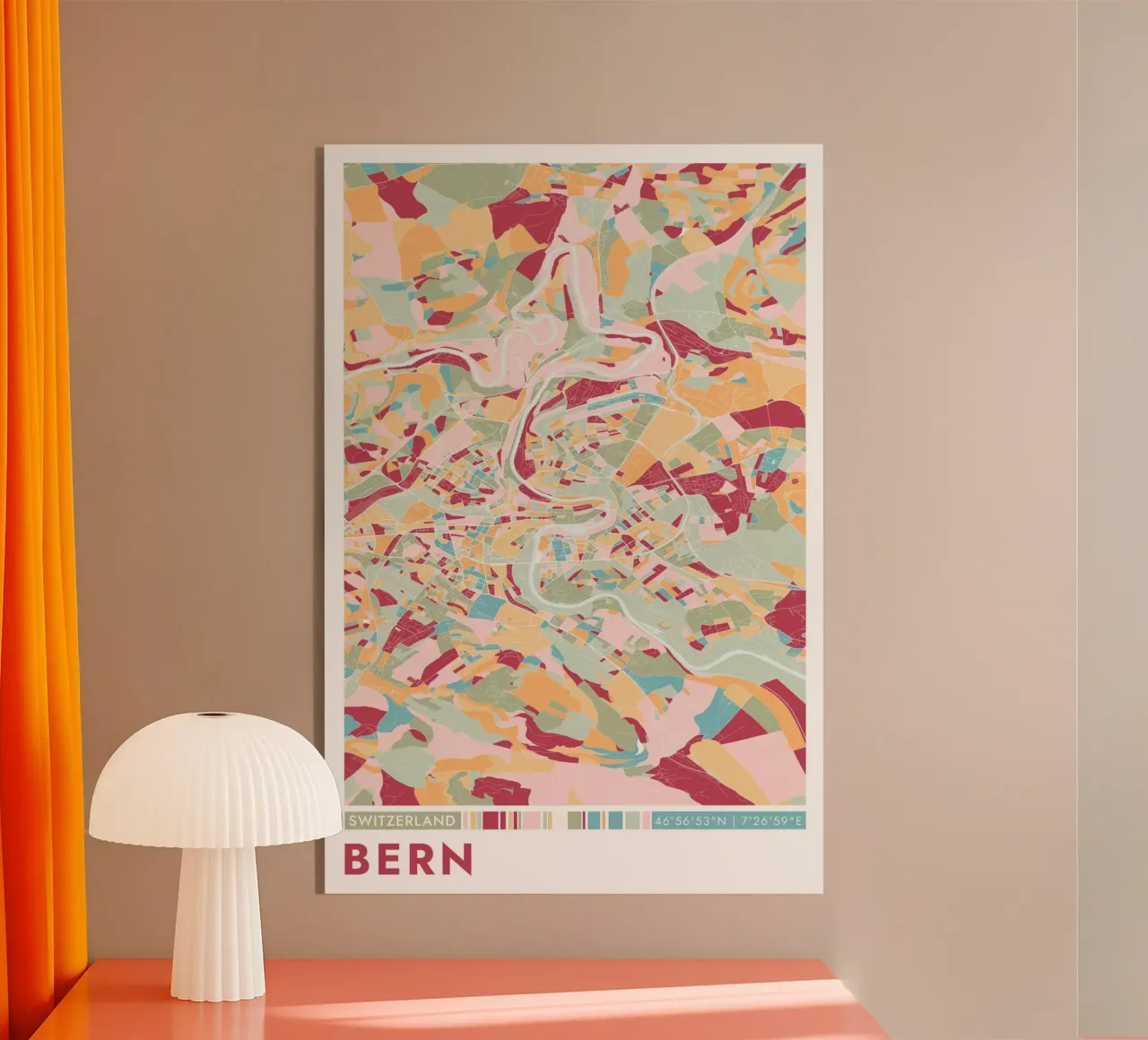 Città Berna plexiglass da CityMapPoster