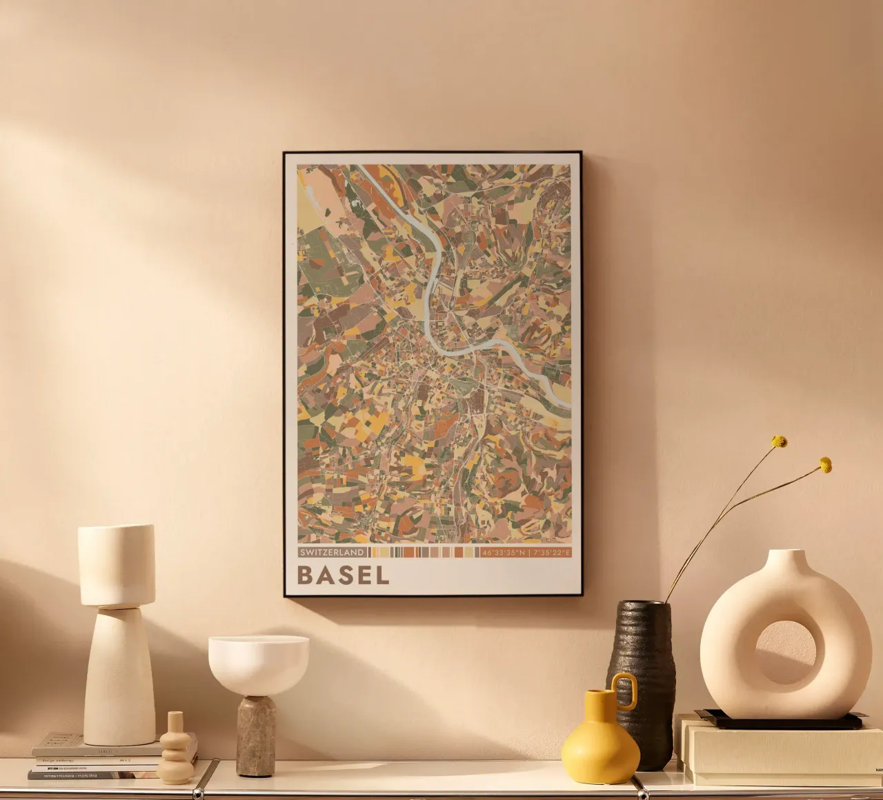 Basilea Città plexiglass da CityMapPoster
