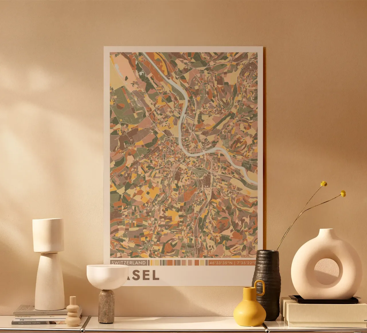 Basilea Città plexiglass da CityMapPoster