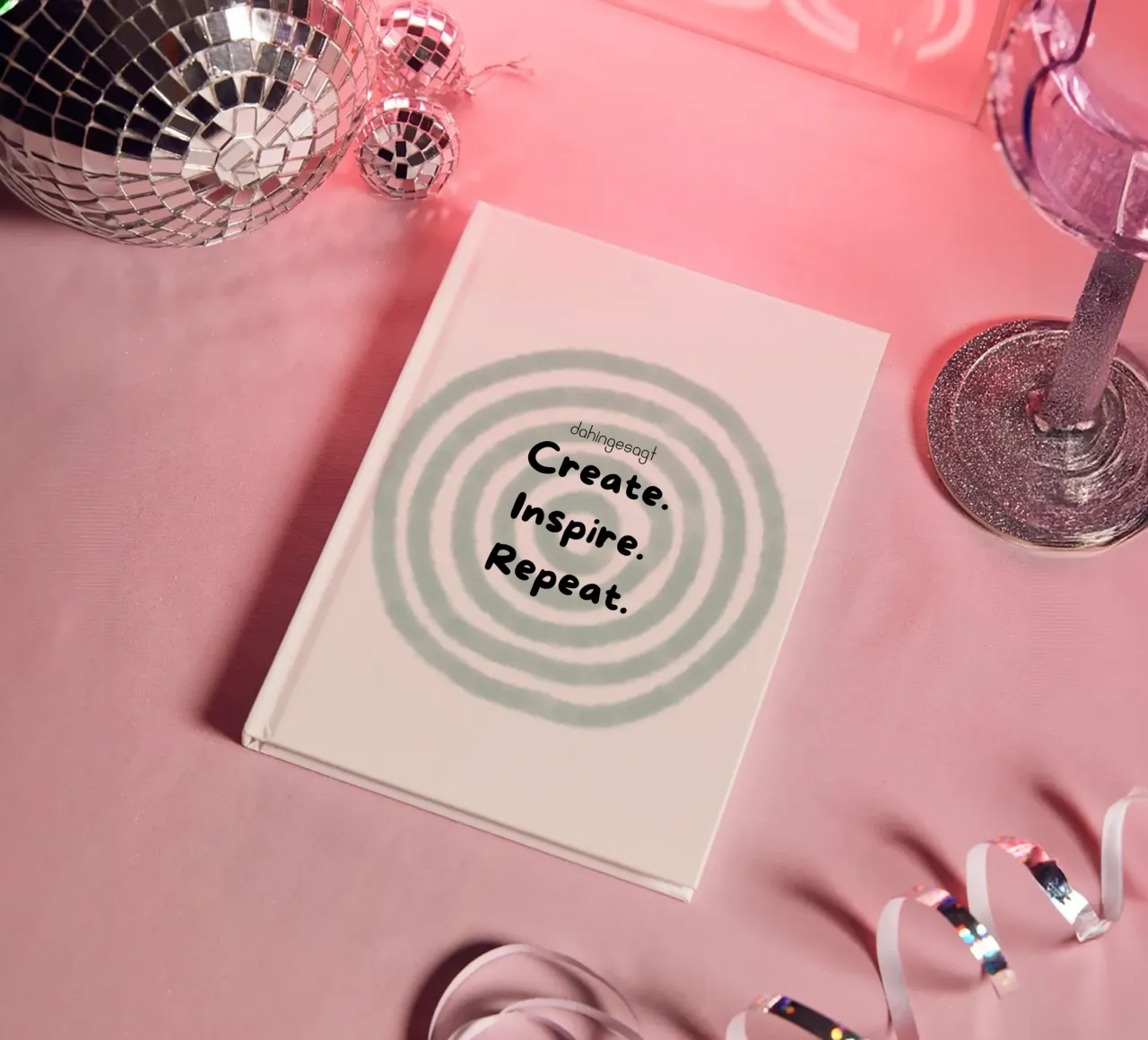 Create.Inspire.Repeat notebook by AESTHETIC VIBES by Isabel