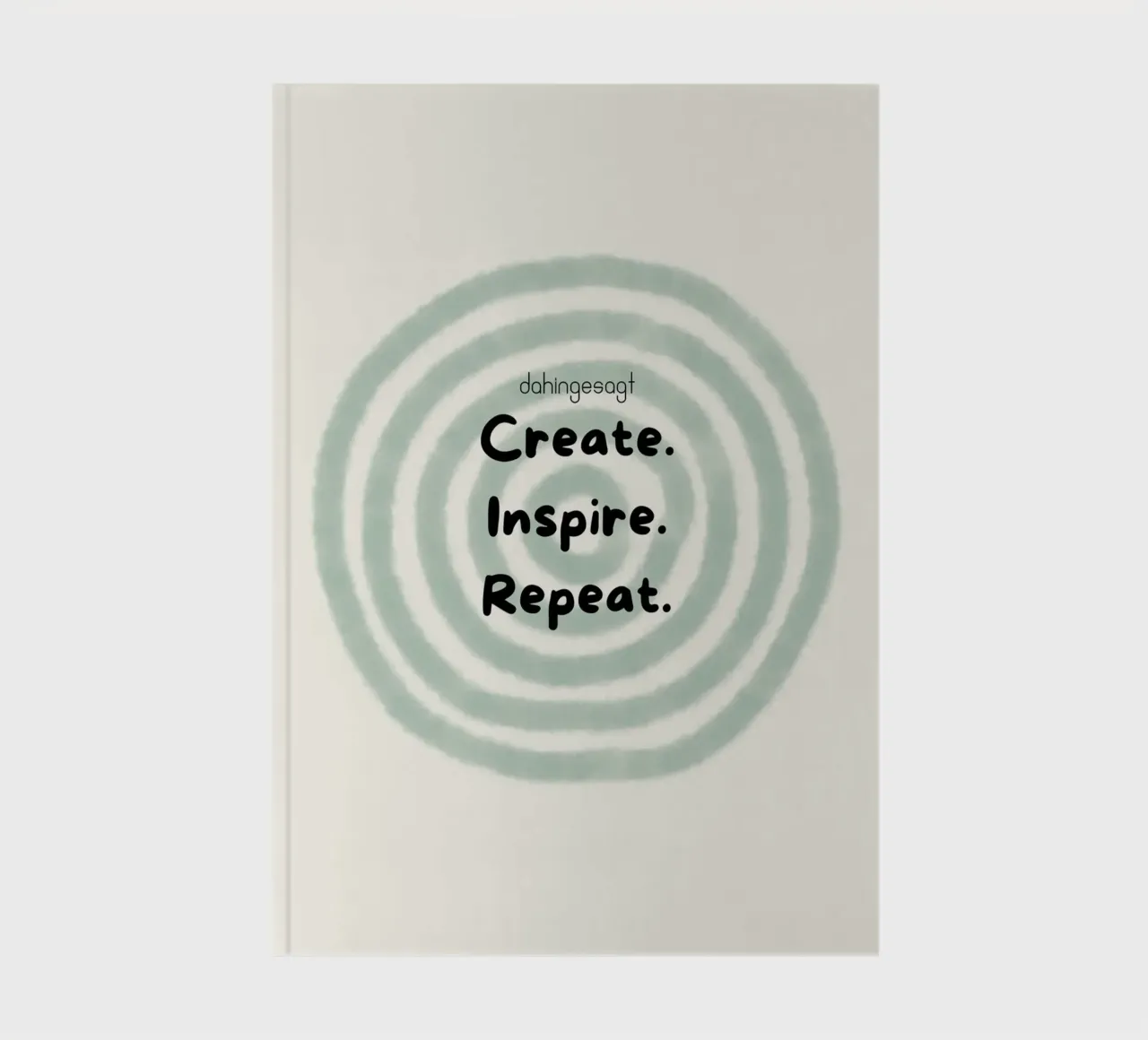 Create.Inspire.Repeat notebook by AESTHETIC VIBES by Isabel