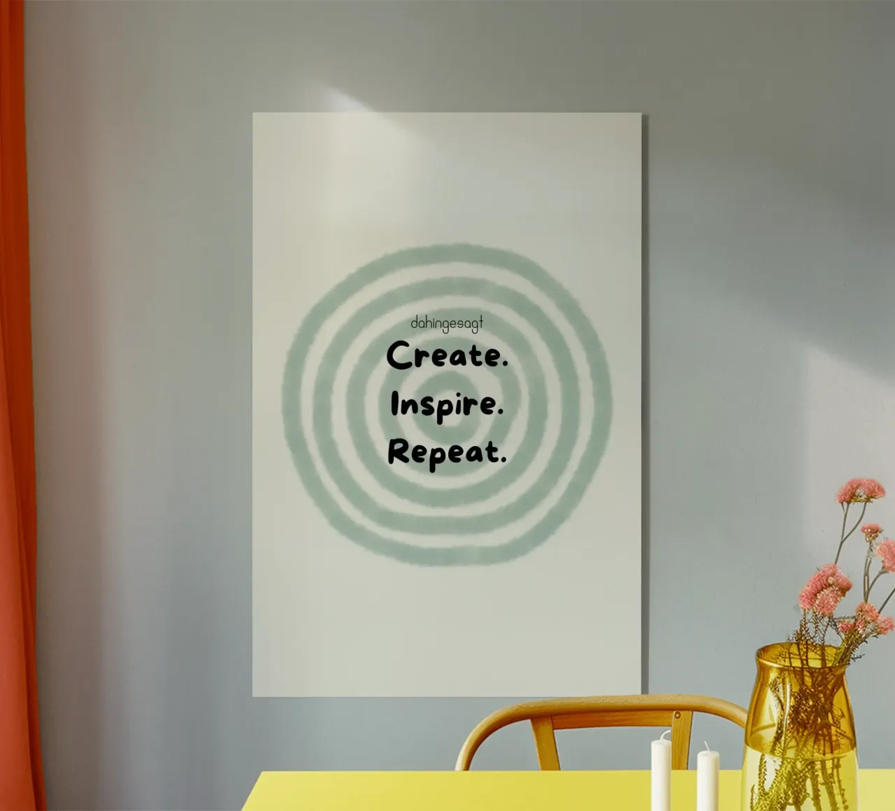 Create.Inspire.Repeat plexiglass da AESTHETIC VIBES by Isabel