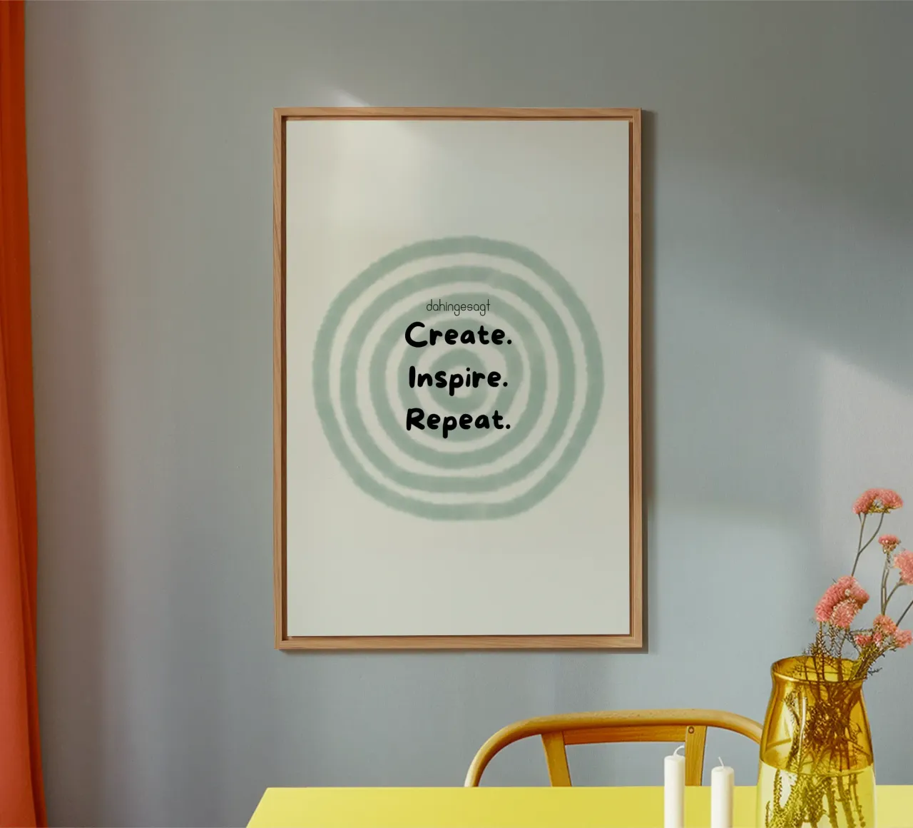 Create.Inspire.Repeat alluminio dibond da AESTHETIC VIBES by Isabel