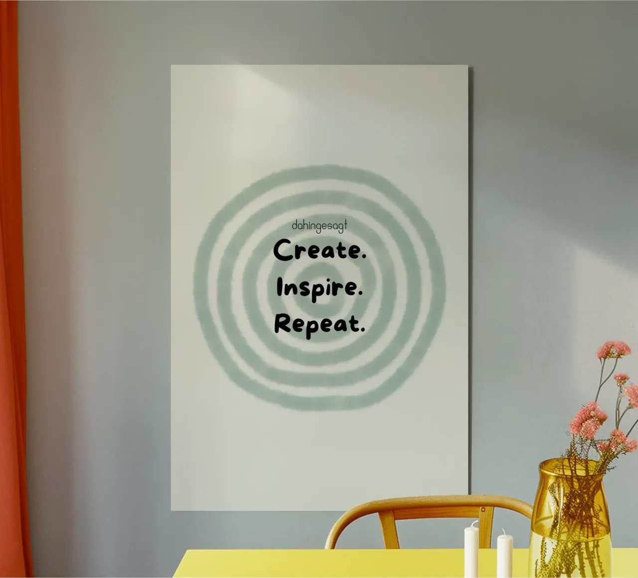 Create.Inspire.Repeat alluminio dibond da AESTHETIC VIBES by Isabel