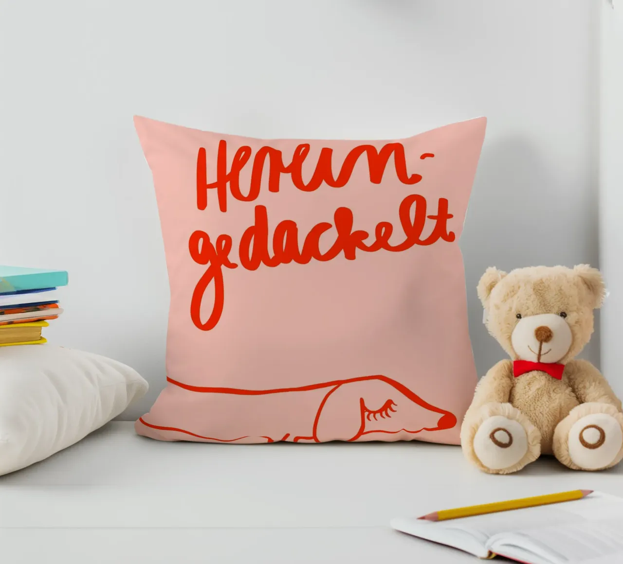 Hereingedackelt cuscino da Hej Ibiza by Ute Arnold