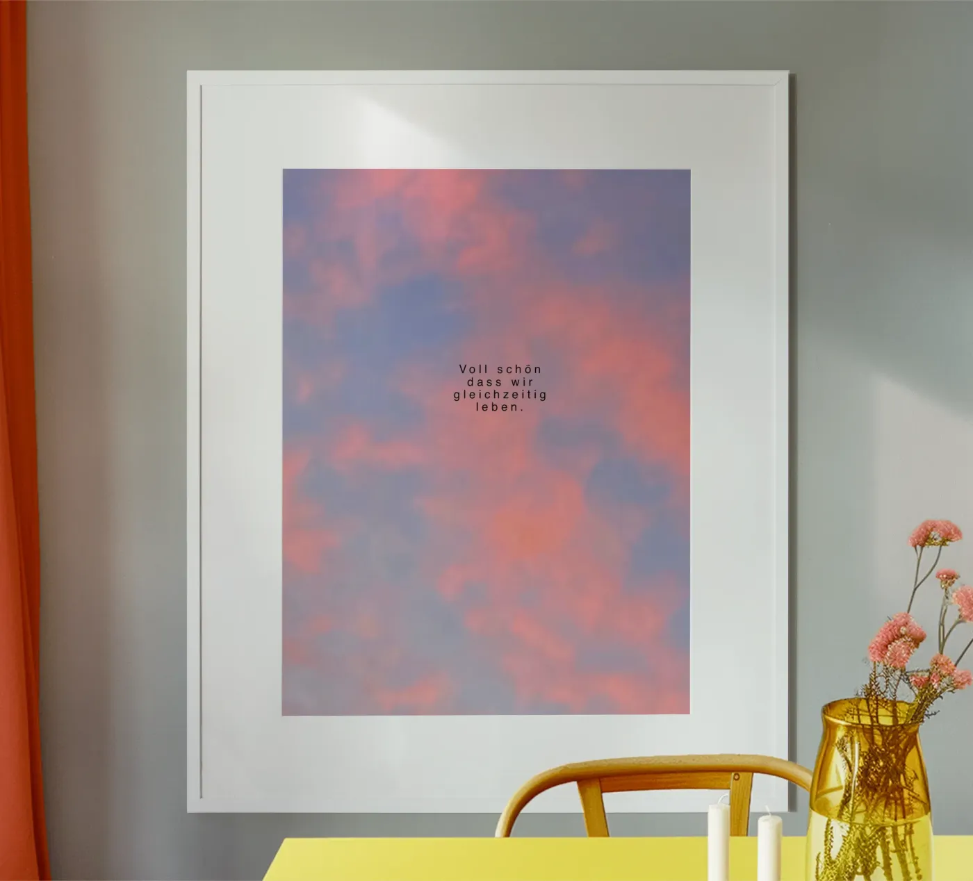 Voll schön dass wir gleichzeitig leben poster de Hej Ibiza by Ute Arnold