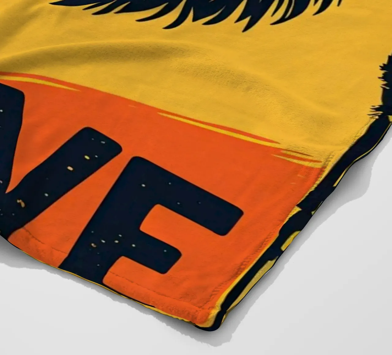 Leeuwenkop met BE BRAVE fleecedeken van DesignDoodle