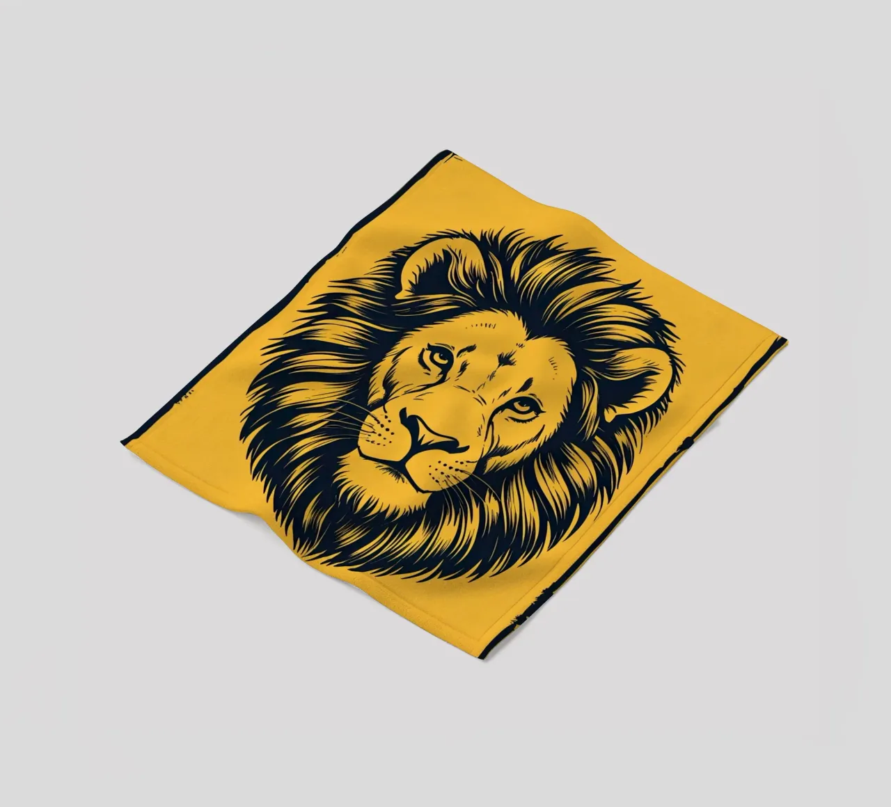 Leeuwenkop met BE BRAVE fleecedeken van DesignDoodle