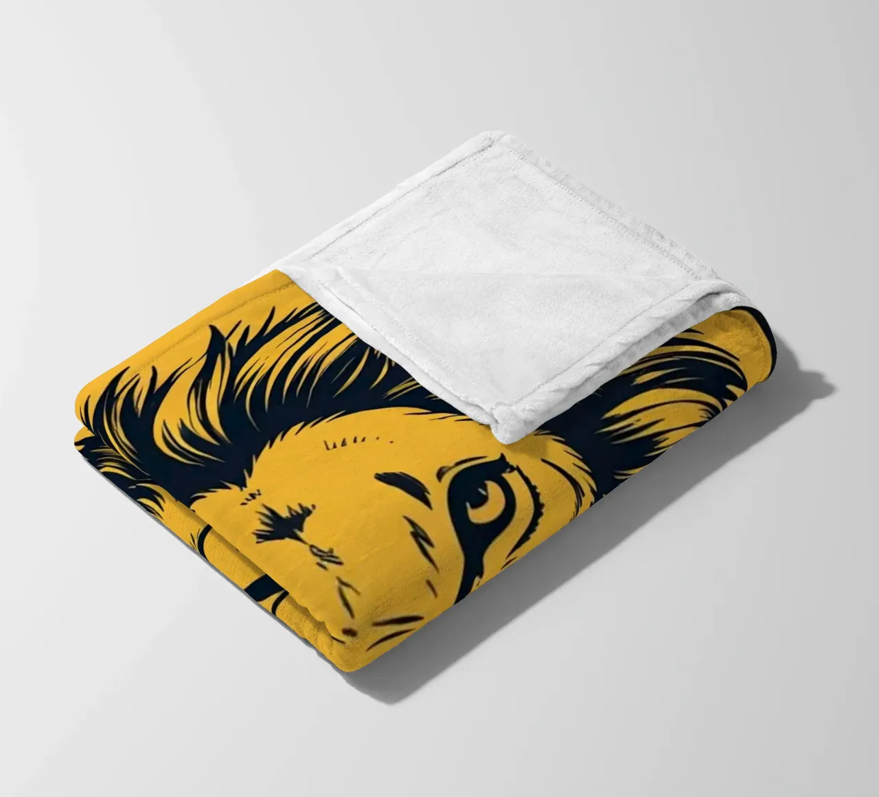 Leeuwenkop met BE BRAVE fleecedeken van DesignDoodle