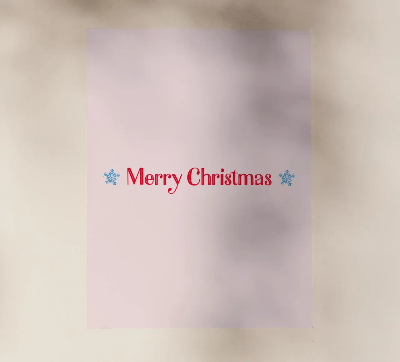 Merry Christmas. Hand Lettering in Red with Two Snowflakes pellicola backlit da CalliLetters2