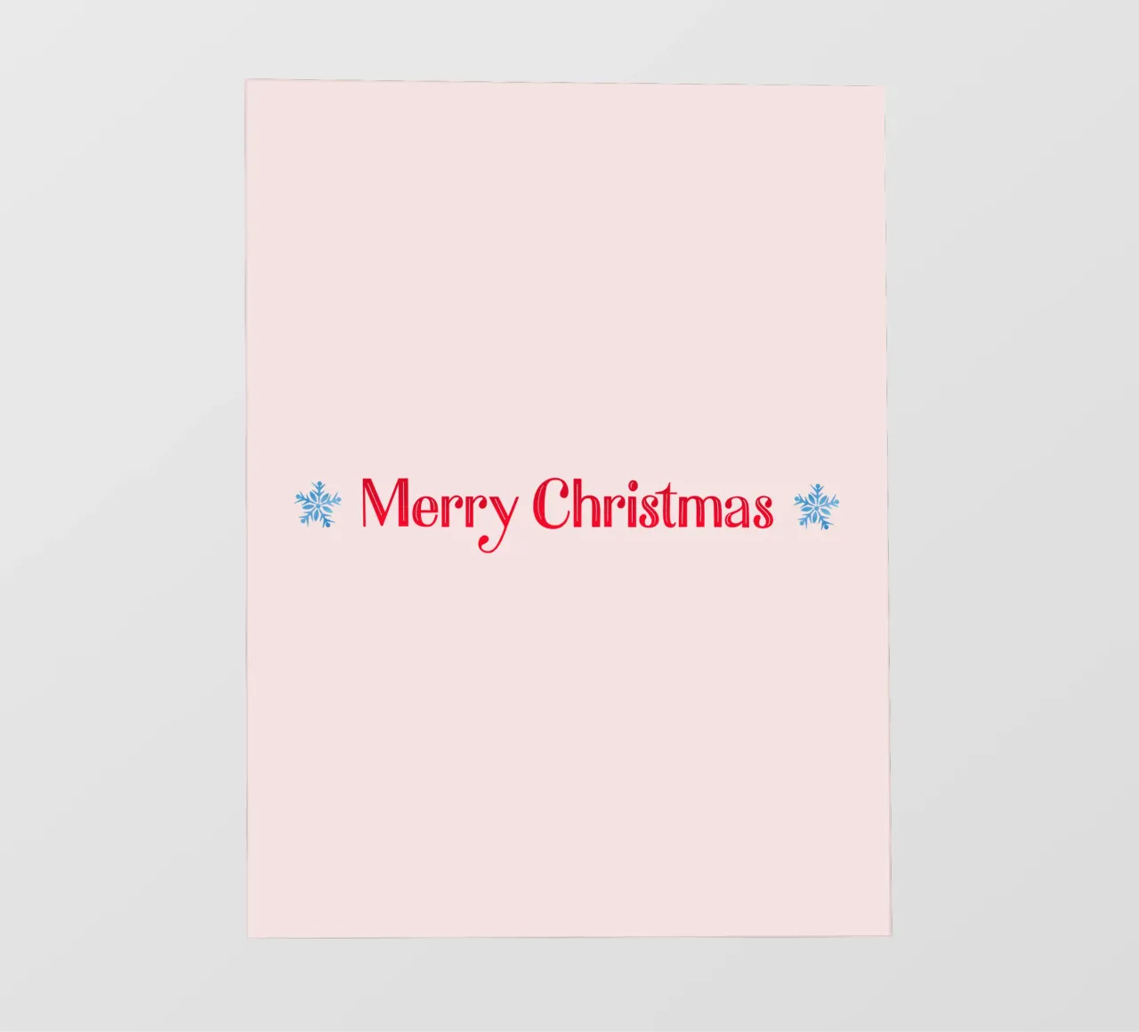 Merry Christmas. Hand Lettering in Red with Two Snowflakes pellicola backlit da CalliLetters2
