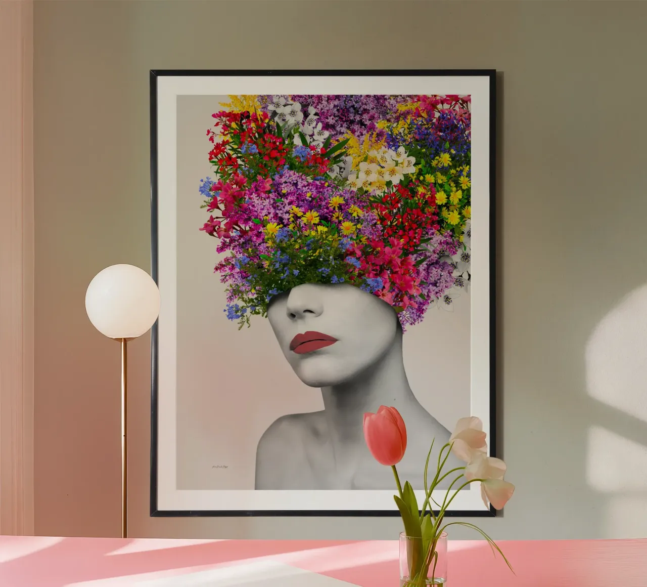 Broadway Bouquet poster con telaio in plastica da Ana Paula Hoppe